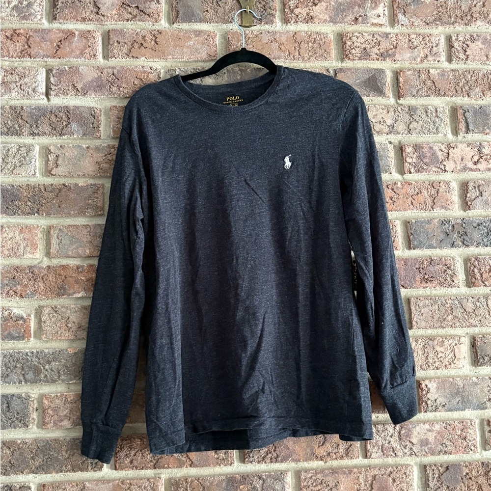 Polo by Ralph Lauren Men's Charcoal Long Sleeve Tee